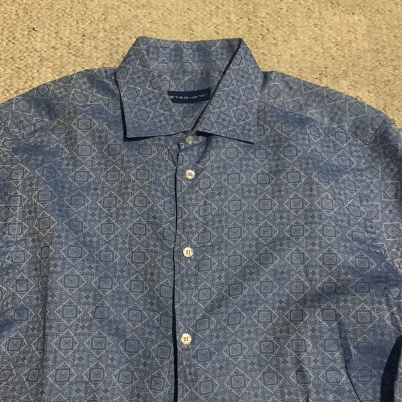 Etro Shirt Men. Blue Size 40 - Picture 3 of 6